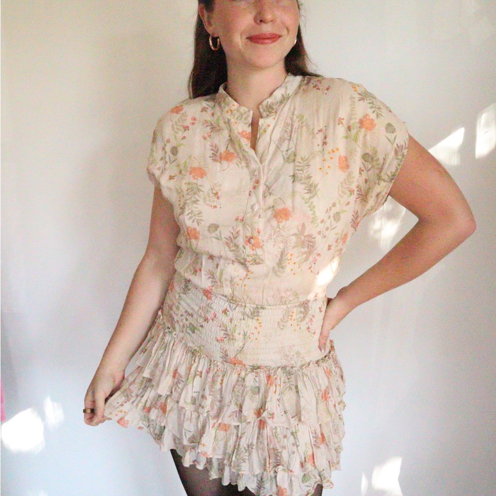 Olviaceous floral dress